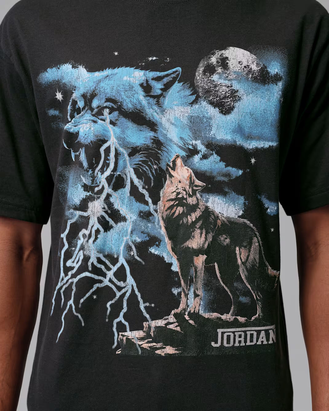 Jordan Mens Wolf Graphic T Shirt 3