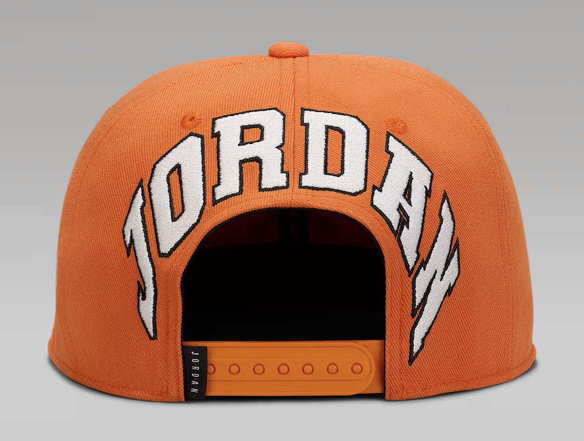 Jordan Pro Structured Hat Snapback Cap Starfish Orange Black 6