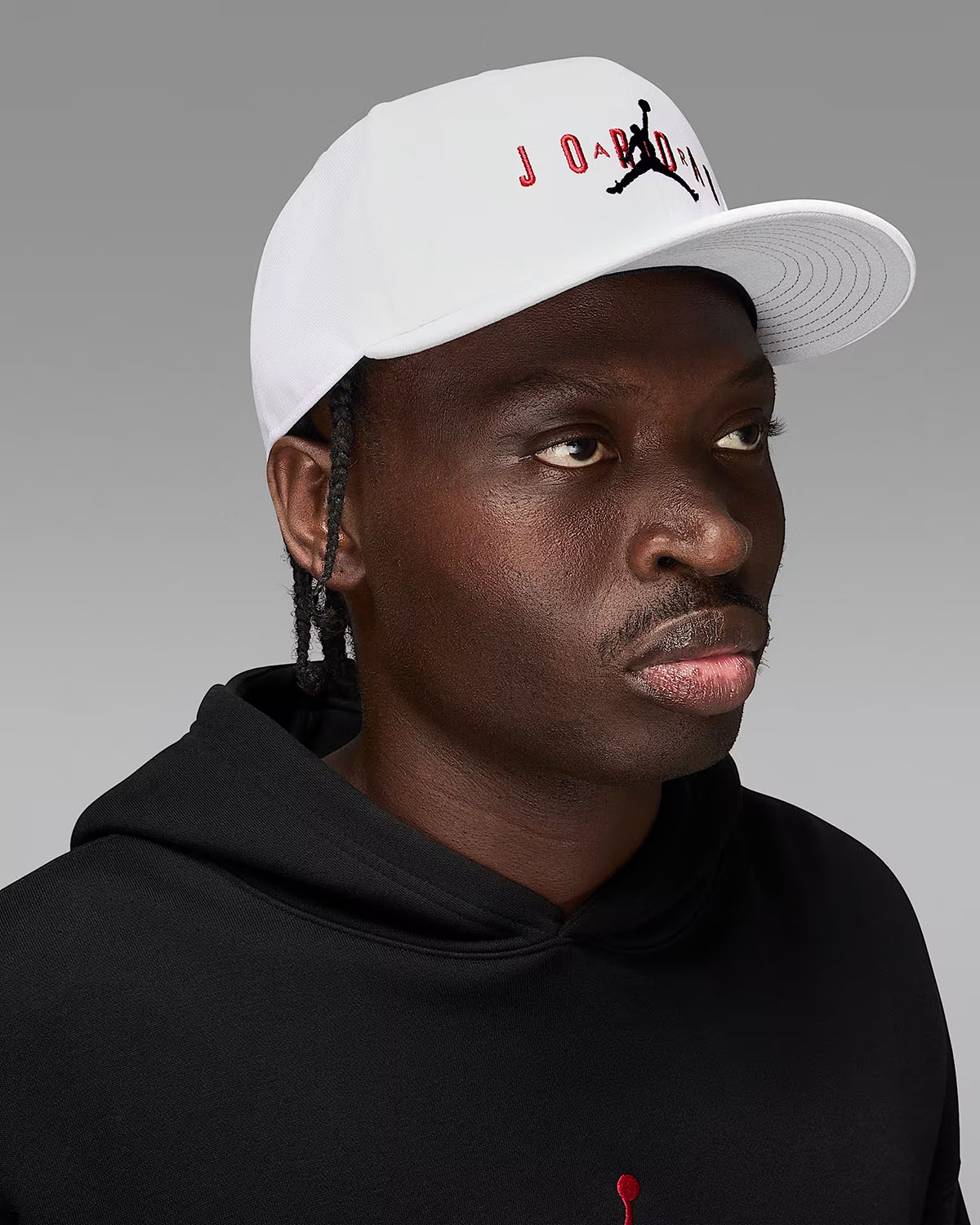 Jordan Pro Structured Snapback Hat White Red Black 4