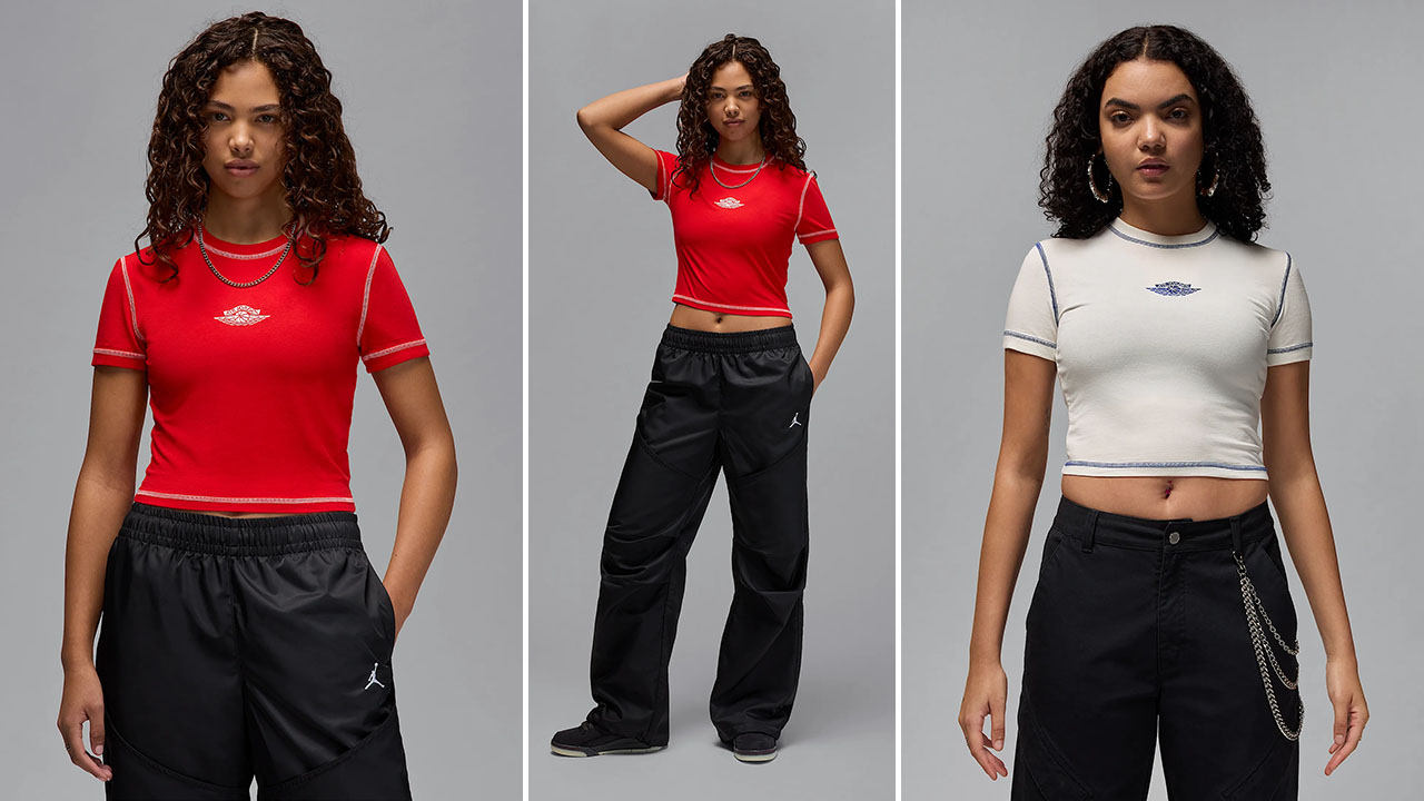 Jordan Rare Air Womens Cropped Short Sleeve T Shirt