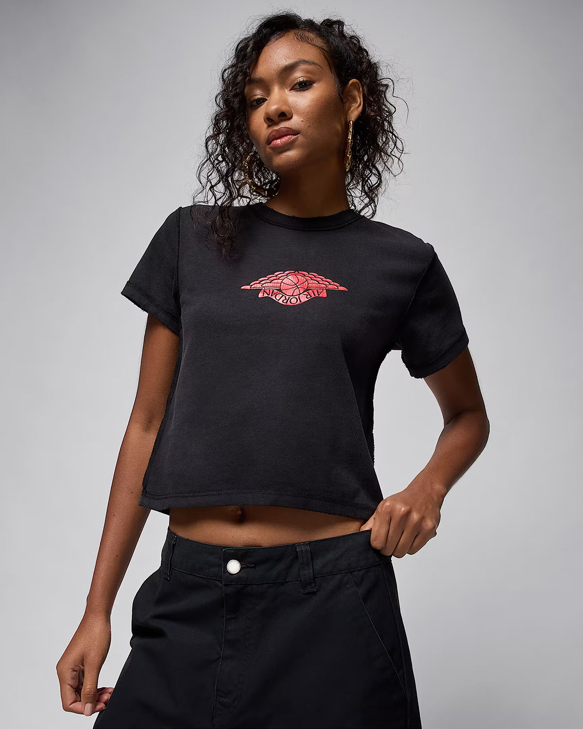 Jordan Rare Air Womens T Shirt Black Red 1