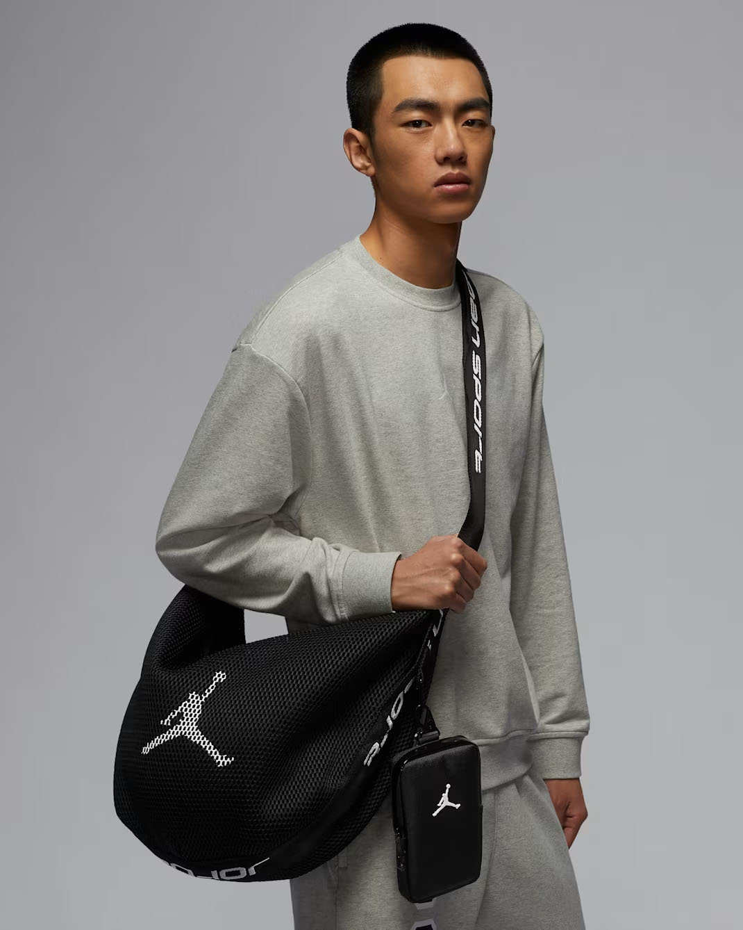 Jordan Sport Ball Tote Carrier Bag Black White