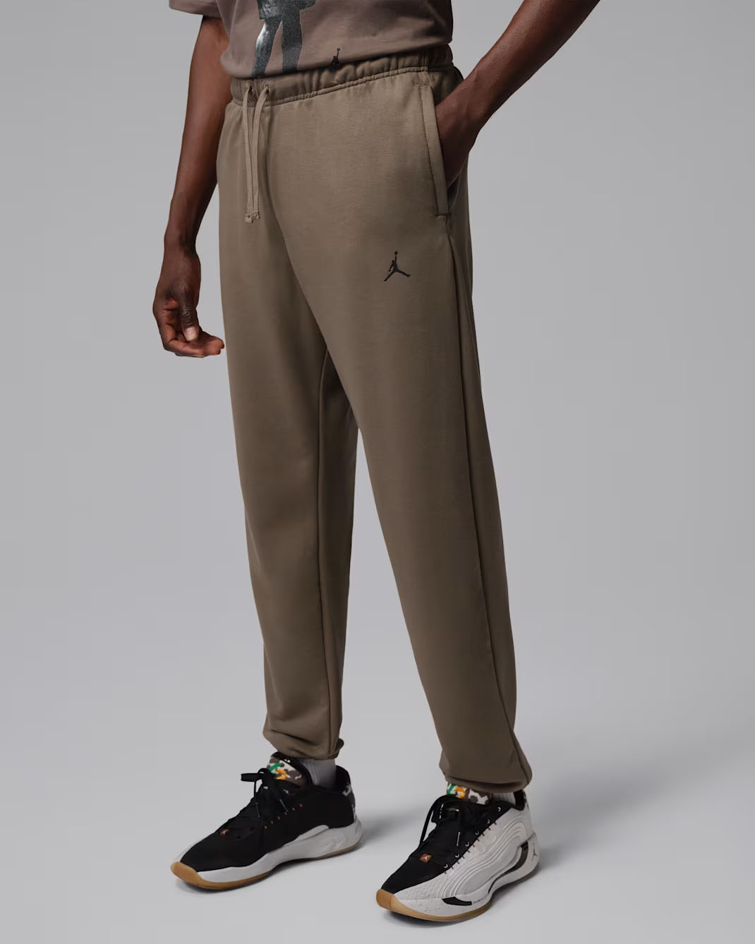 Jordan Sport CrossIover Mens Dri FT Fleece Pants Olive Grey