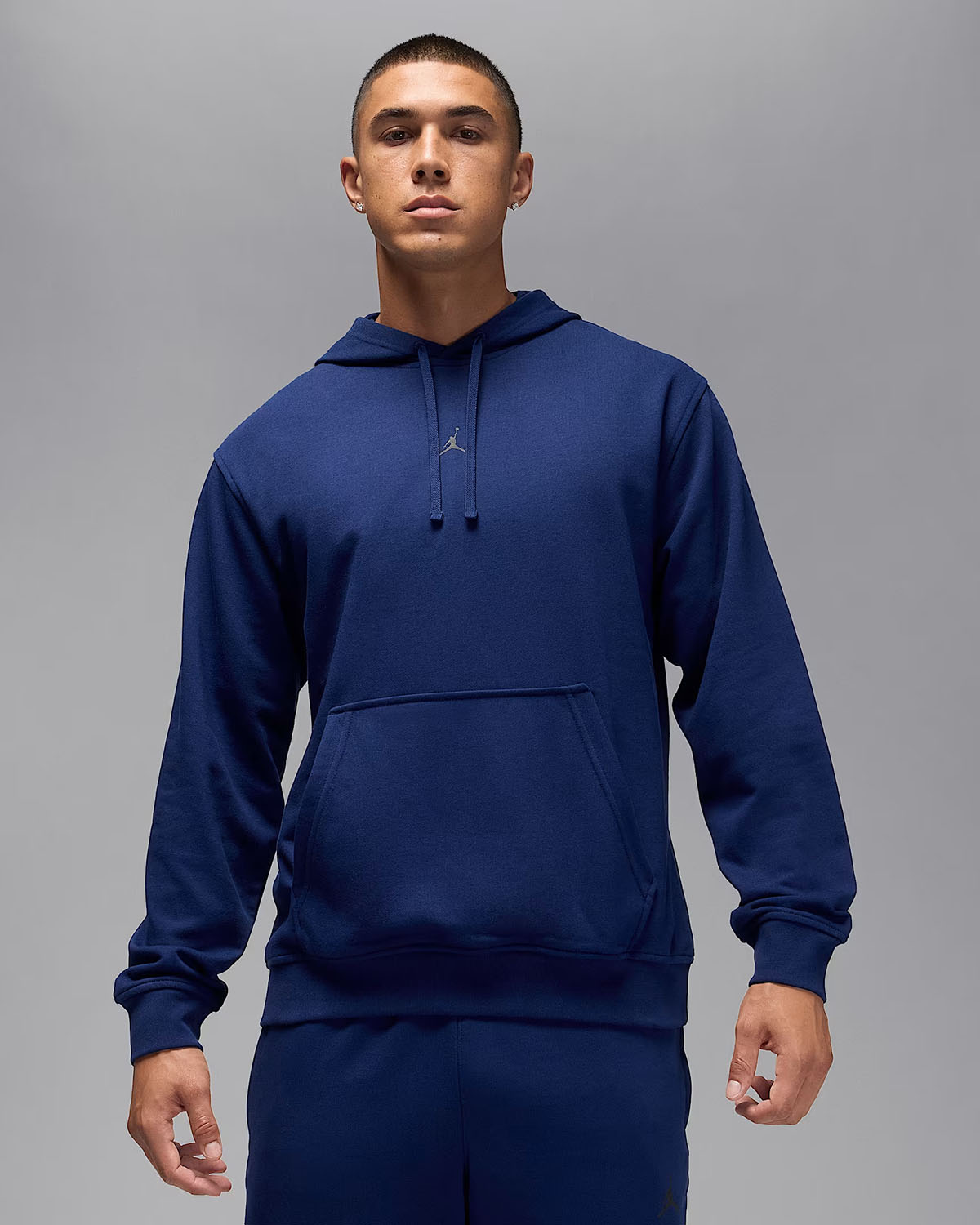 Jordan Sport Crossover Mens Dri Fit Pullover Hoodie Blue Void