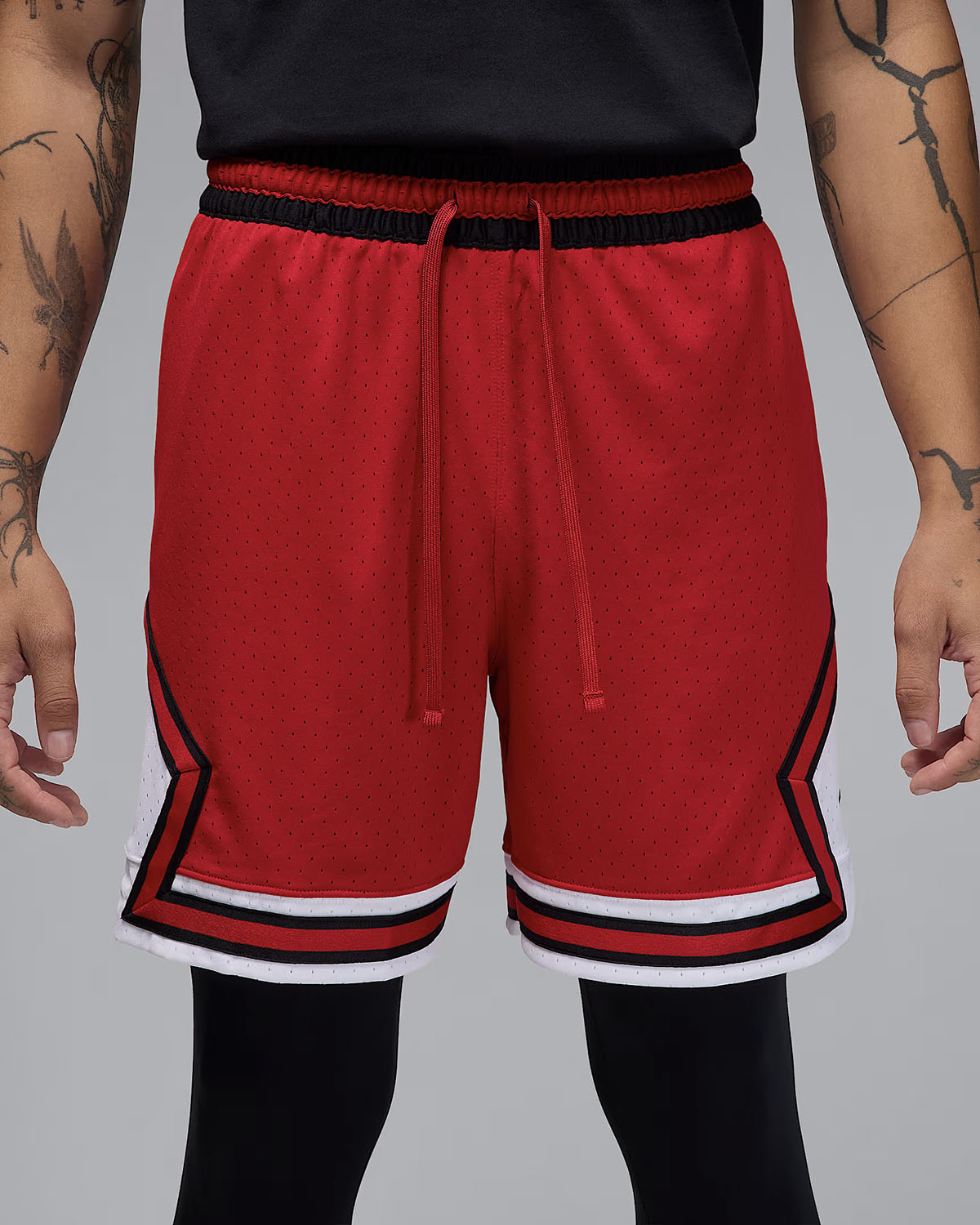 Jordan-Sport-Dri-FIt-Mesh-Diamond-Shorts-Gym-Red-Black-White-1
