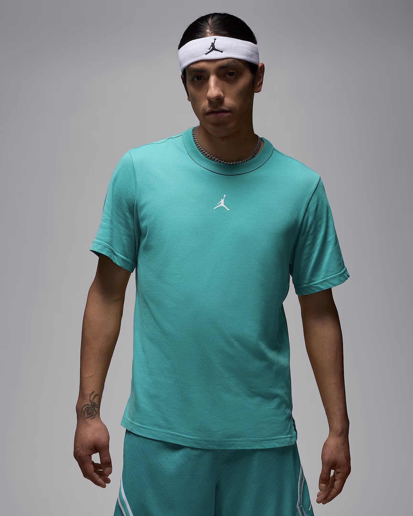 Jordan Sport Dri Fit Short Sleeve Top T Shirt Washed Teal