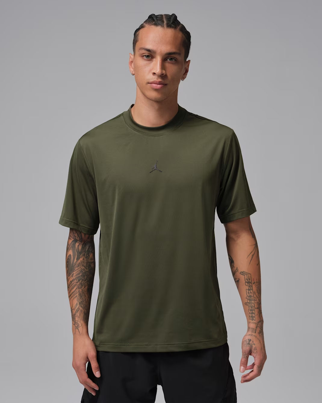 Jordan Sport Essentials Mens Dri FIT Short Sleeve Top Cargo Khaki
