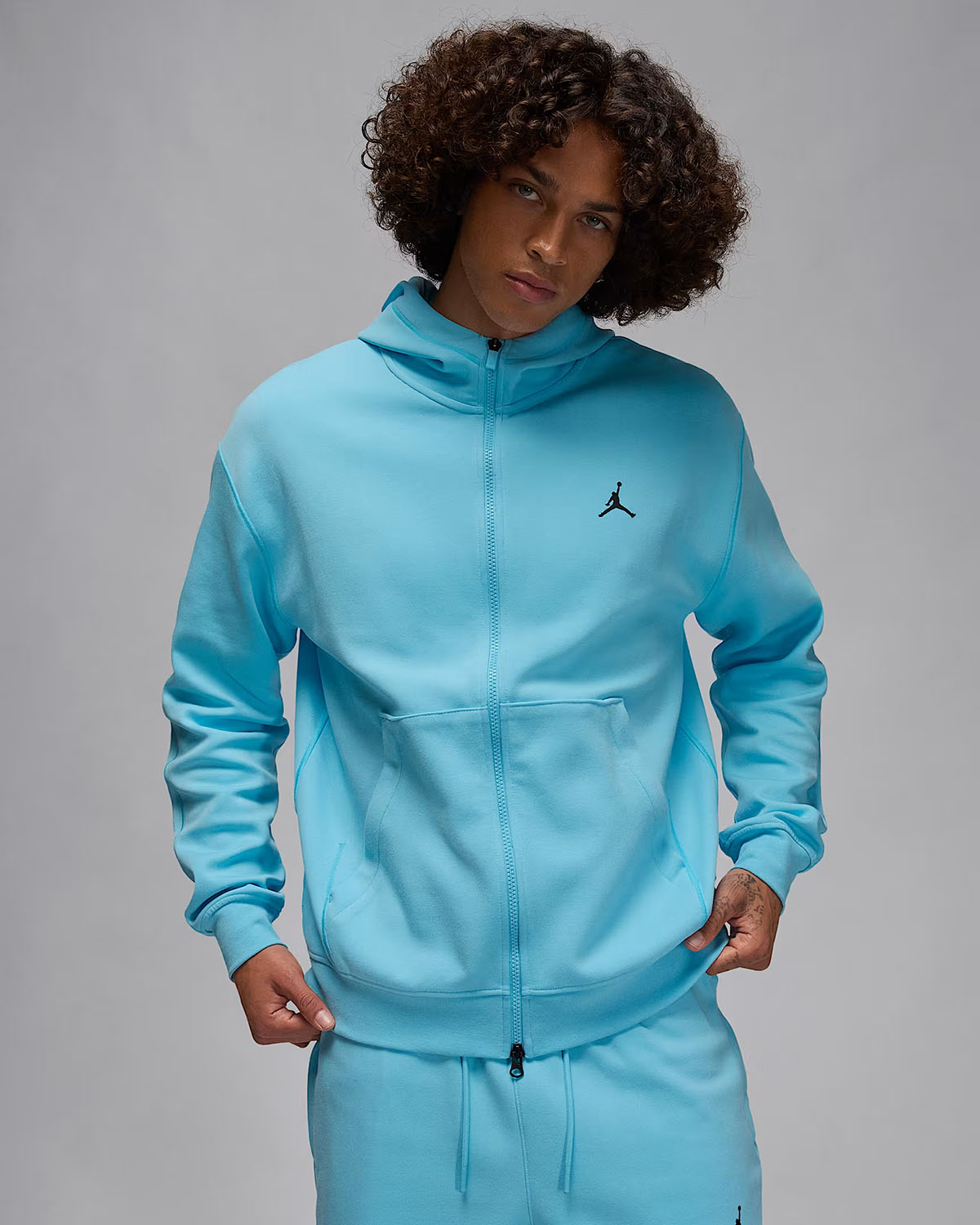 blue jordan zip up hoodie