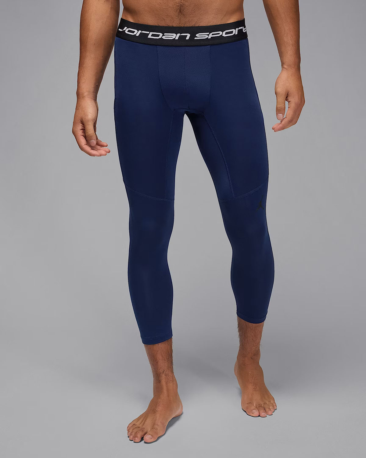 Jordan Sport Mens Dri Fit 3:4 Length Tights Blue Void 2