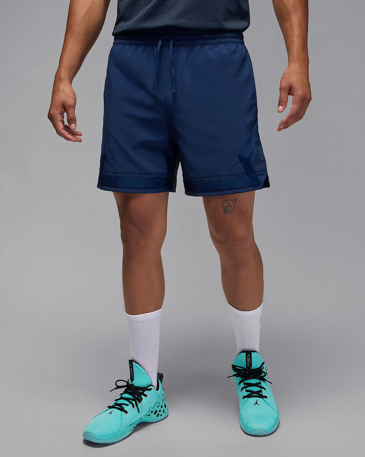 Jordan Sport Mens Dri Fit Woven Diamond Shorts Blue Void