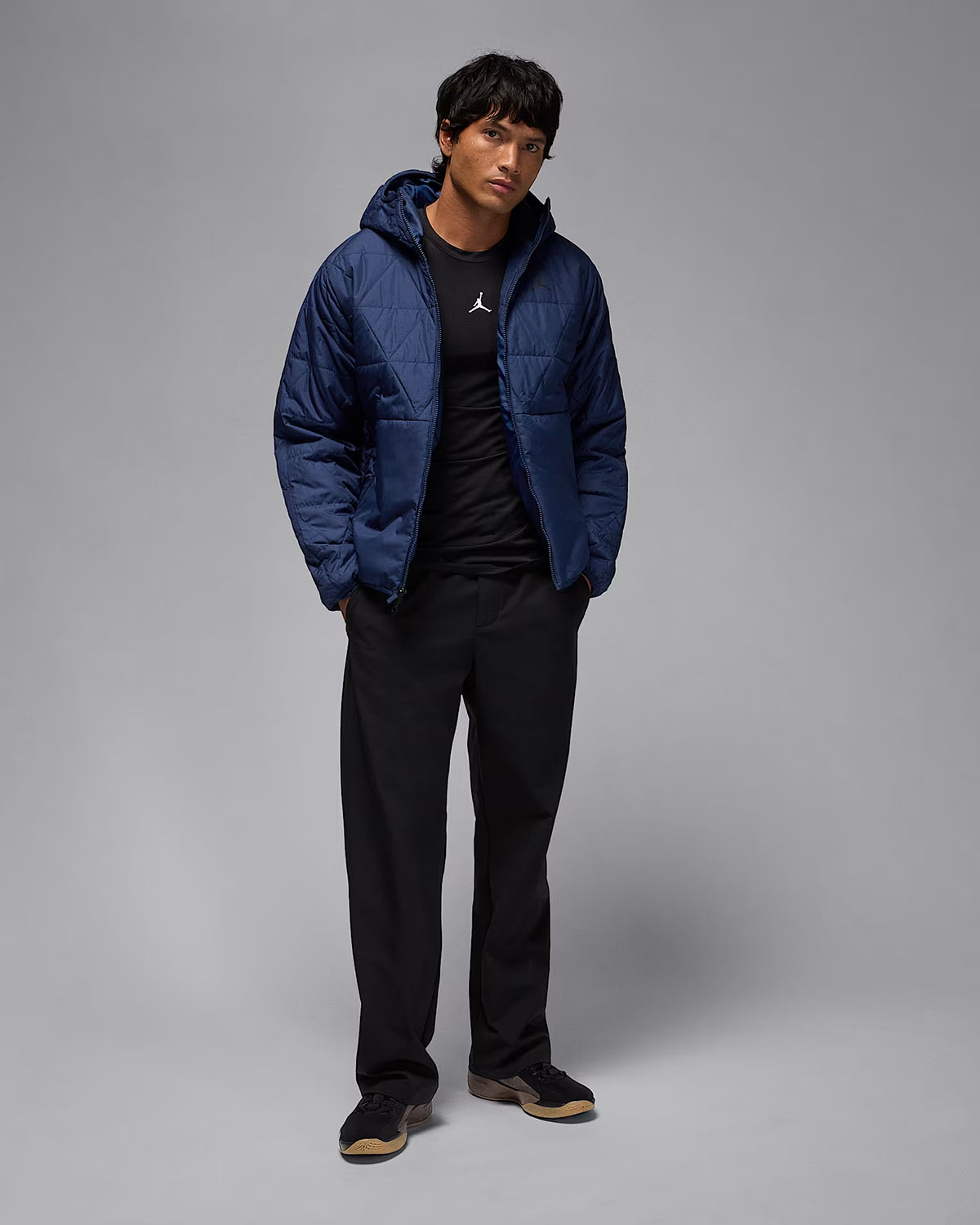 Jordan Sport Mens Therma Fit Jacket Blue Void Outfit