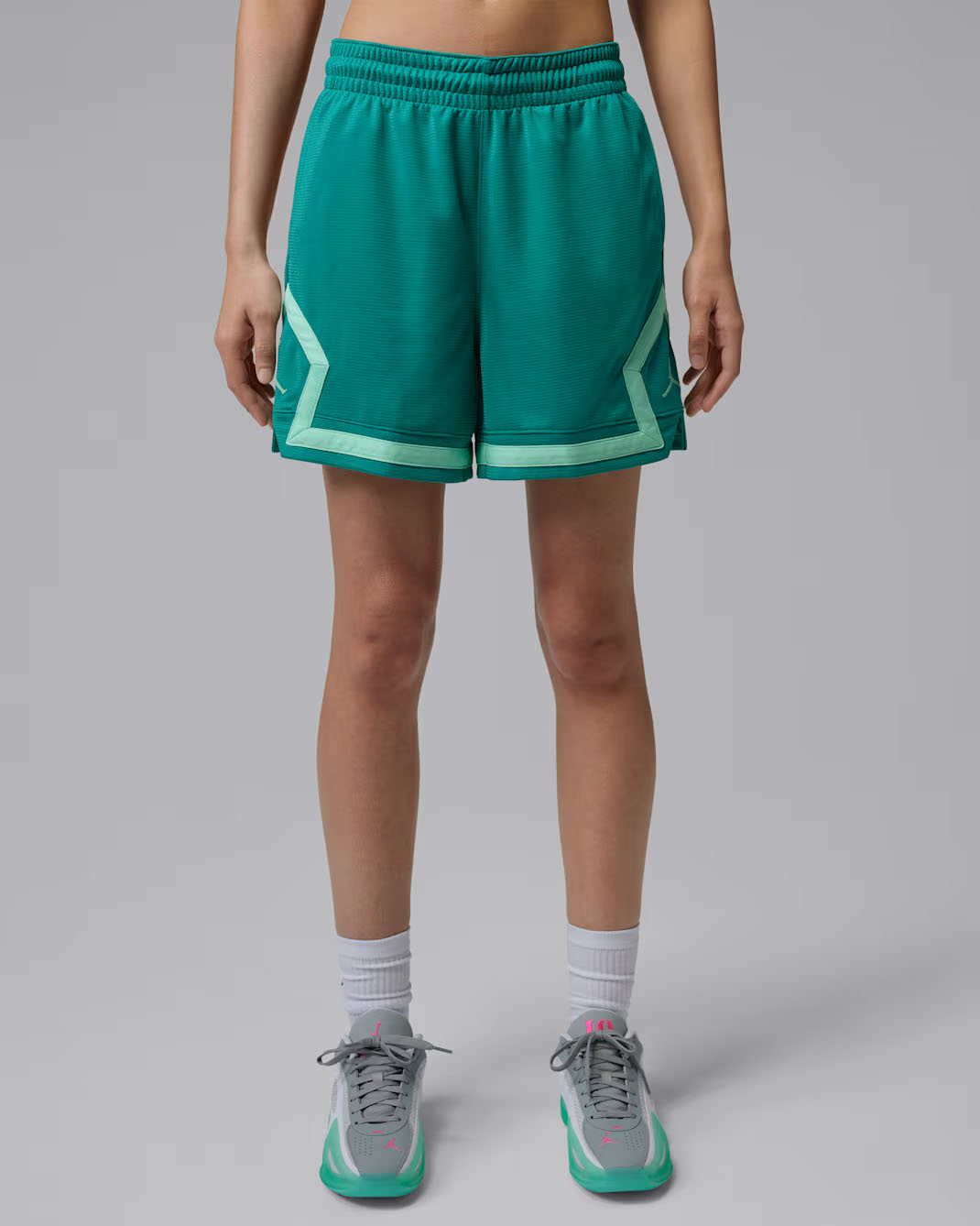 Jordan Sport Women's 4 Diamond Shorts Neptune Green Glow 1