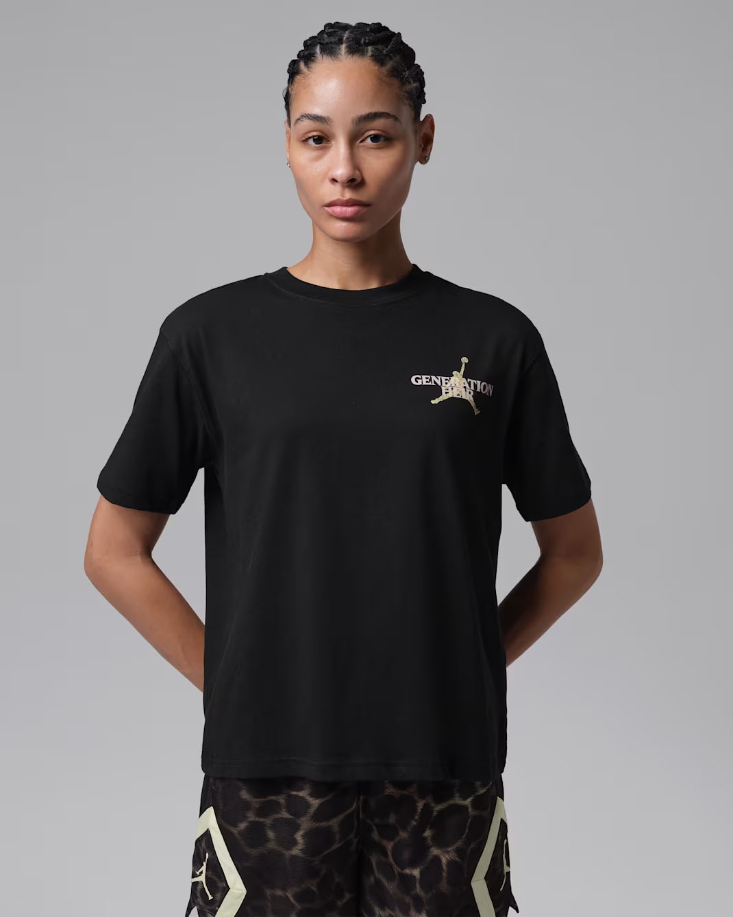 Jordan Sport Women's Dri-FIT Graphic T-Shirt Black Luminuous Green 1