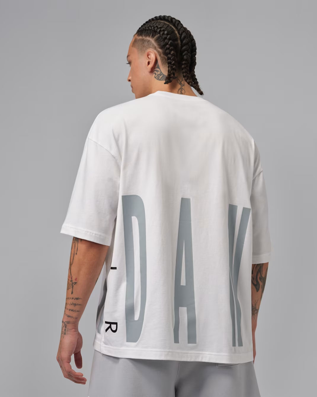 Jordan Torso Logo Mens Oversized T Shirt White Black Grey 2