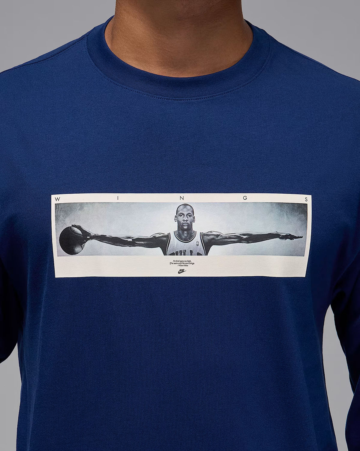 Jordan Wings Graphic Men's Long Sleeve T Shirt Blue Void 3