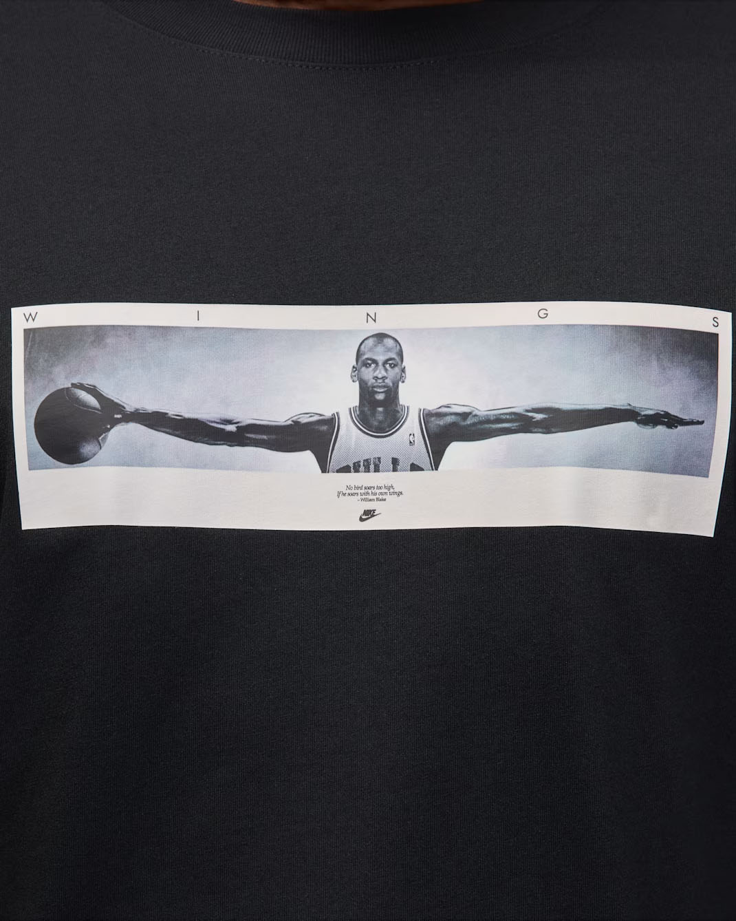 Jordan Wings Mens Long Sleeve T Shirt Black 2