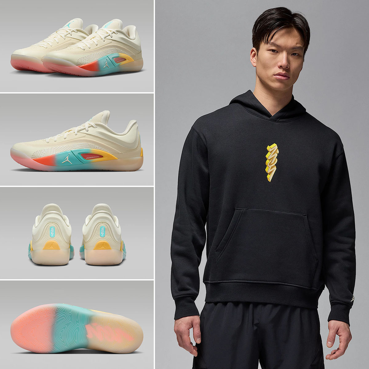 Jordan Zion 4 Low Country Shoes and Hoodie Outfit