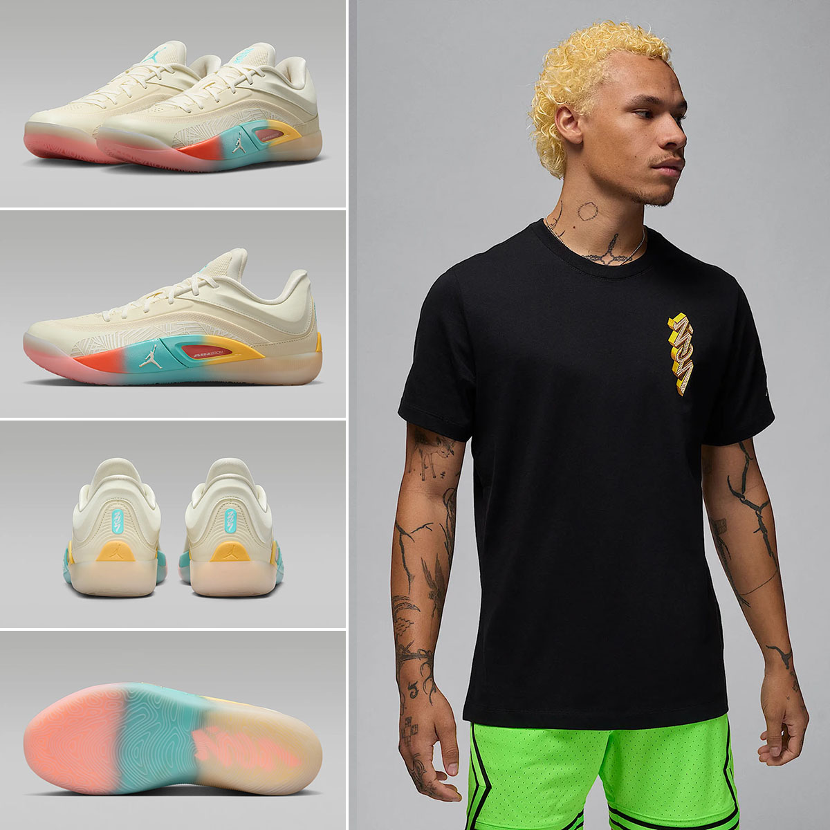 Jordan Zion 4 Low Country Sneakers and Shirt Outfit