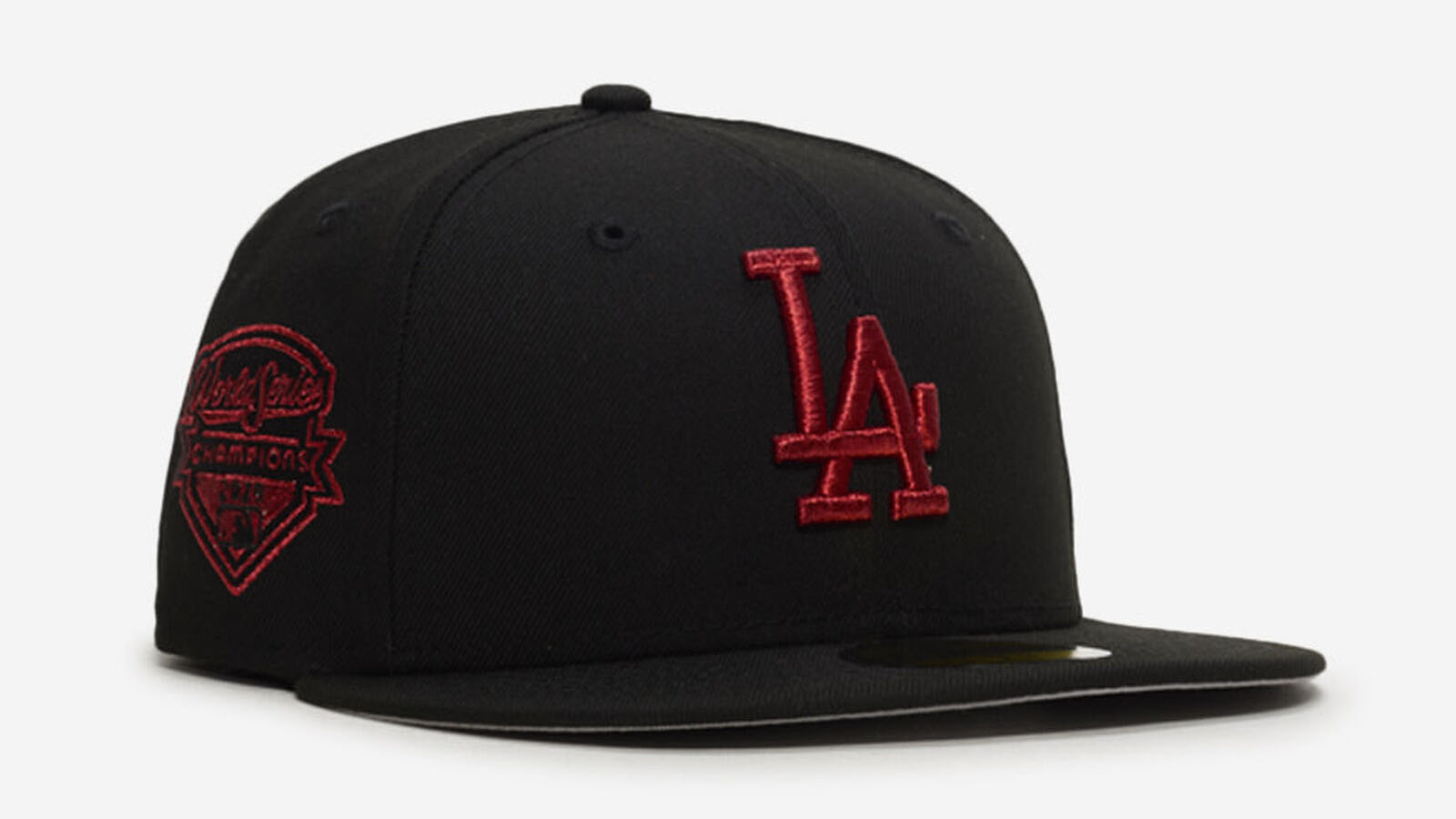 Los Angeles Dodgers New Era Bred Black Red 59Fifty Hat Fitted Cap