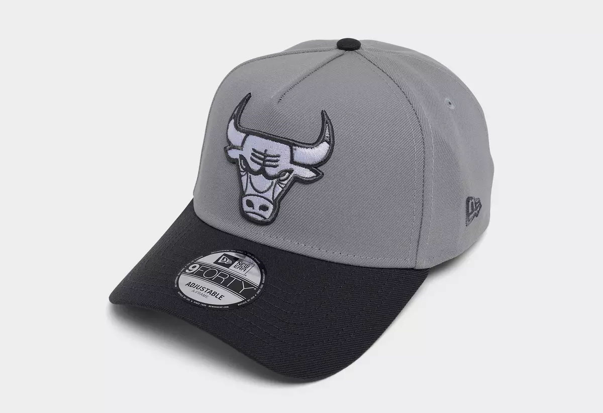 Ne Era Chicago Bulls 9FORTY A Frame Snapback Hat Wolf Grey 4