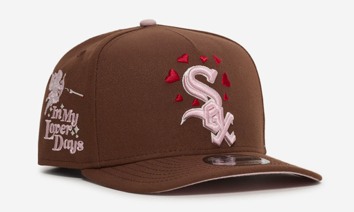 New Era Chicago White Sox Valentines Day 2026 9FIFTY A Frame Snapback Hat Chocolate Brown Pink