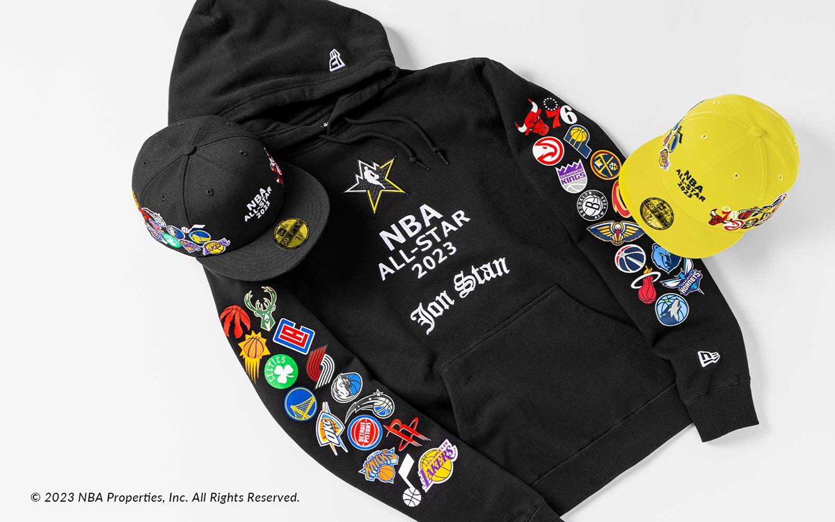 リミテッド！NBAオールスター【The Jon Stan X New Era】Hoodie Men's New Era Black 2023 NBA All-Star Game x John Stan