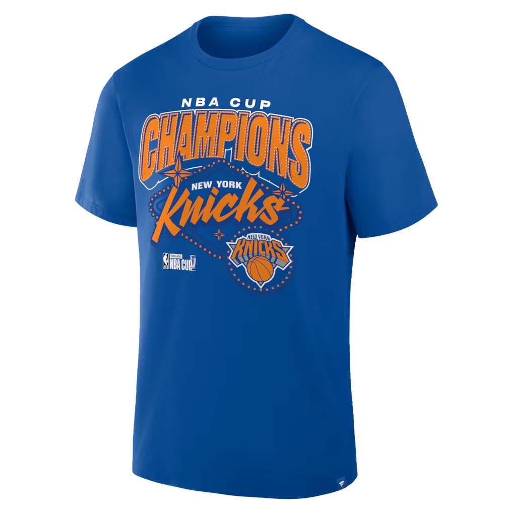 New York Knicks 2025 NBA Cup Champions Shirts and Hat