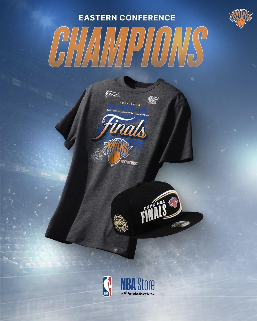 New York Knicks NBA Eastern Conference Champions Shirt and Hat Where to Buy