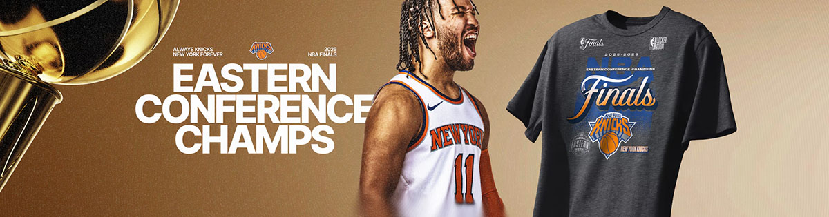 New York Knicks NBA Eastern Conference Champs Apparel Hats Merchandise Collection Available Now
