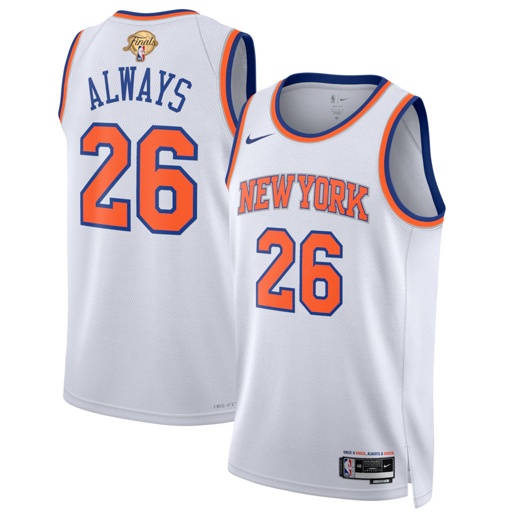 New York Knicks Nike 2026 NBA Finals Champions Always 26 Jersey