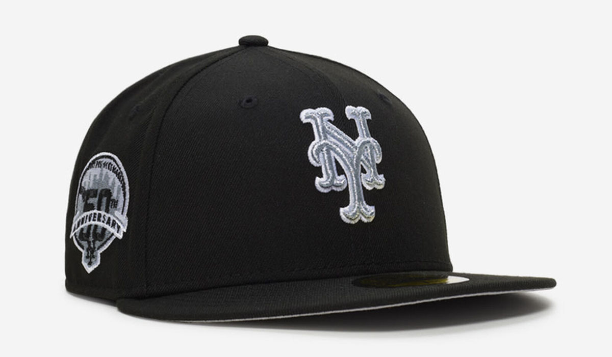 New York Mets New Era Black Metallic 59FIFTY Fitted Hat