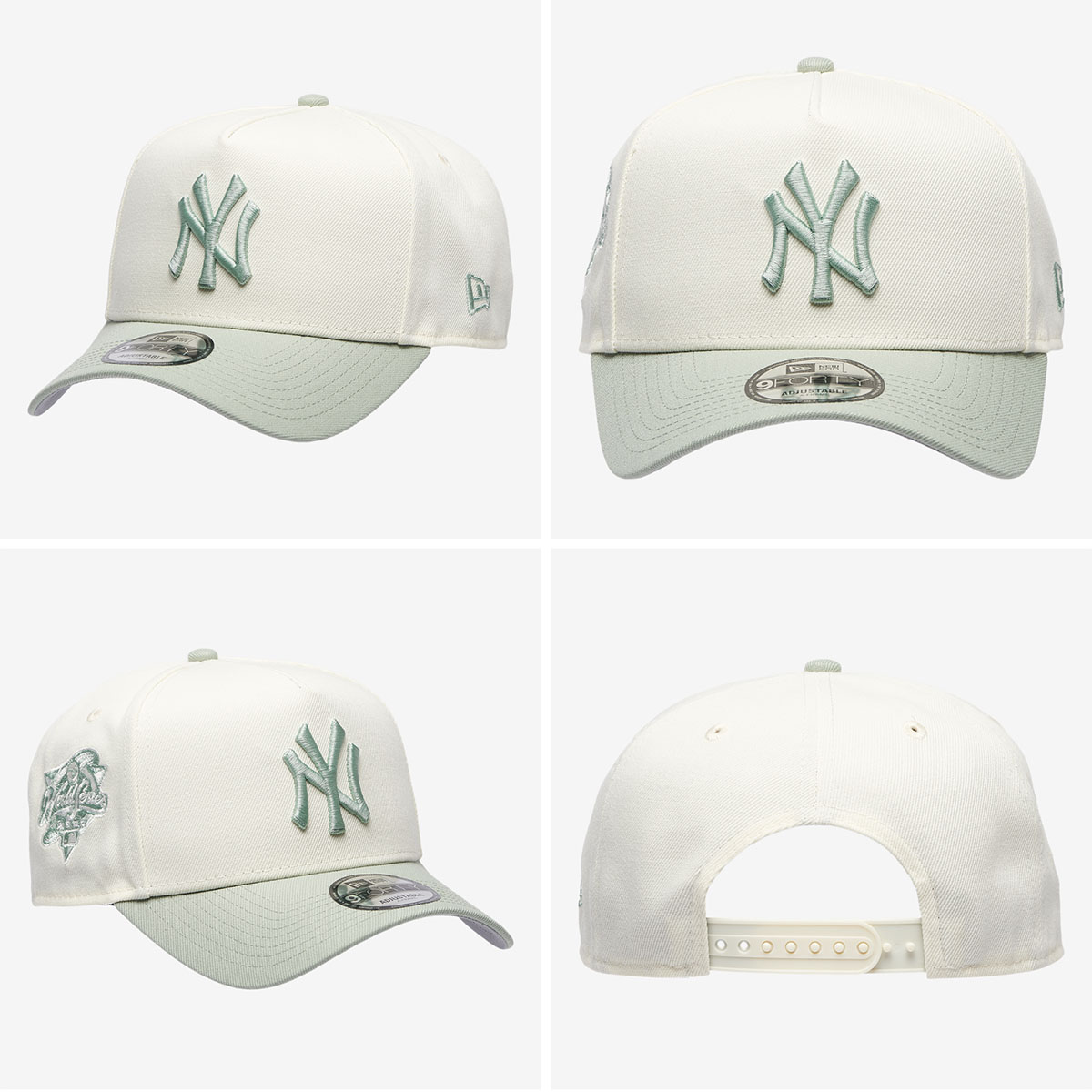 New-York-Yankees-New-Era-9FORTY-A-Frame-Snapback-Hat-Chrome-Light-Green