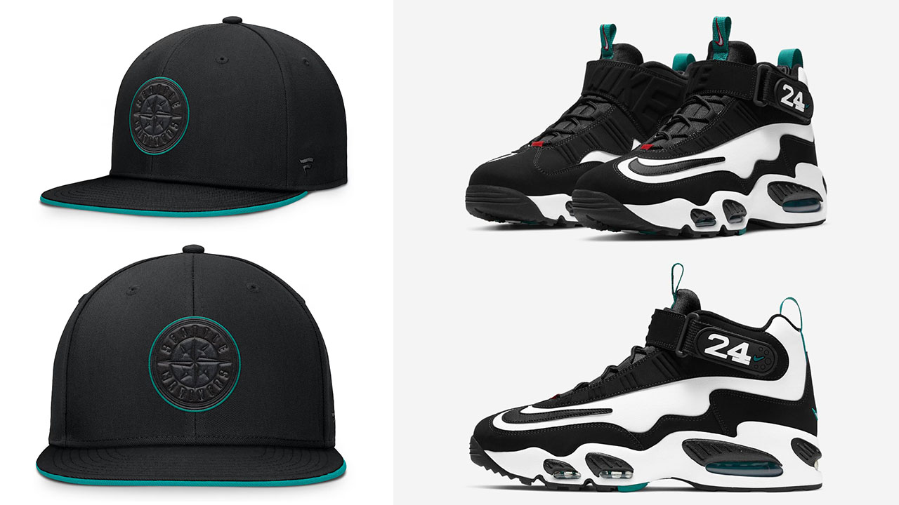 Nike Air Griffey Max 1 Freshwater 2026 Seattle Mariners Snapback Hat to Match