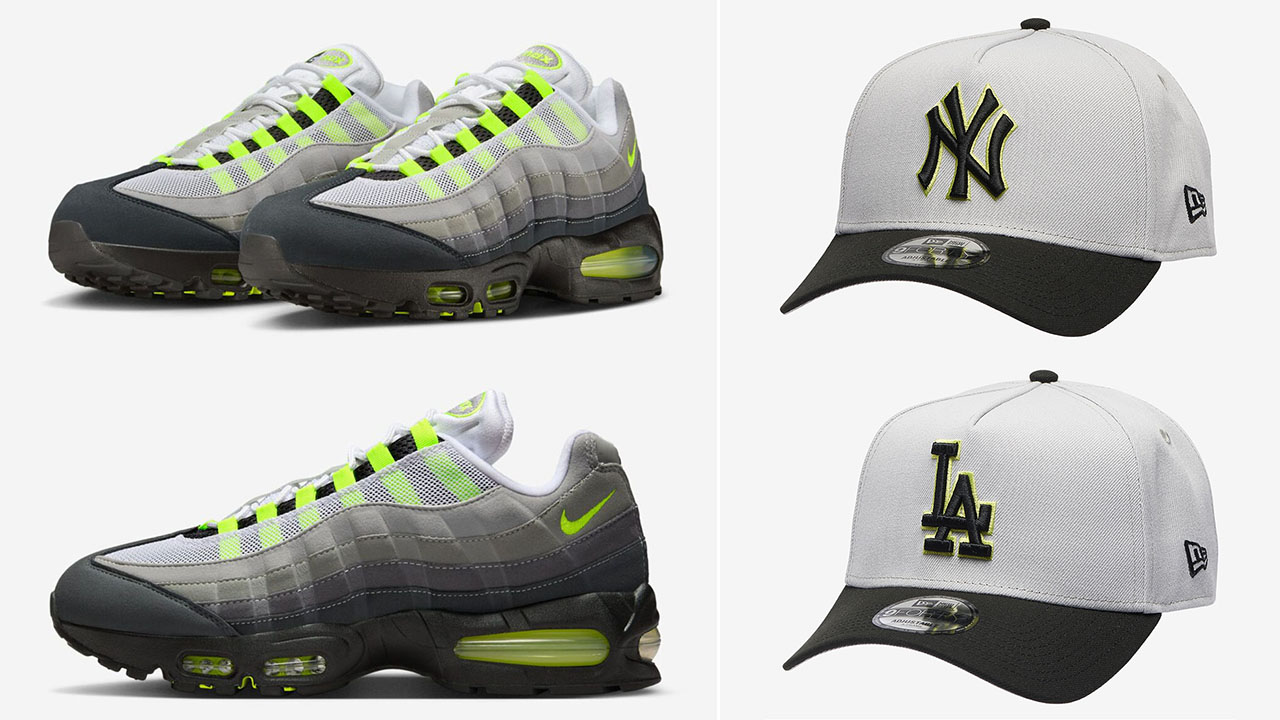 Nike Air Max 95 OG Neon 2026 x New Era 9Forty Neon A Frame Snapback Hats