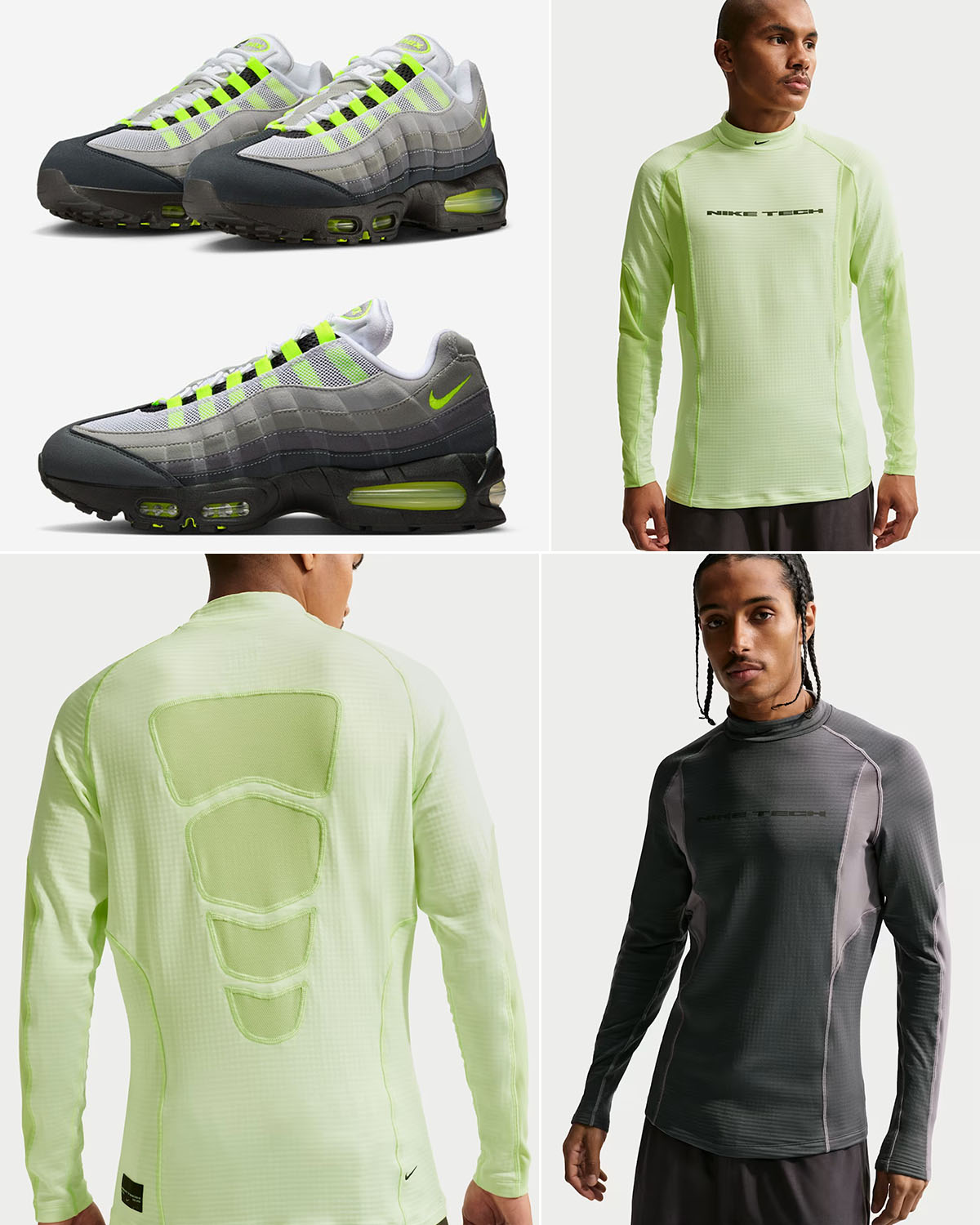 Nike Air Max 95 OG Neon 2026 x Nike Tech Men's Base Layer Long Sleeve Top Outfit to Match Sneakers