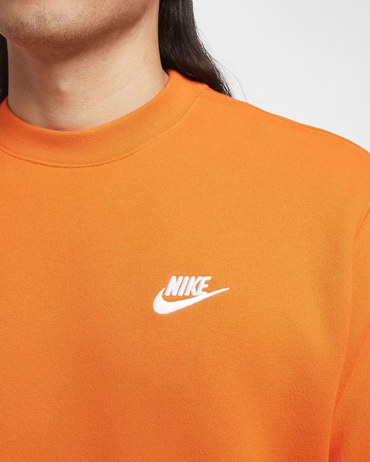 nike foundation crew sweatshirt orange