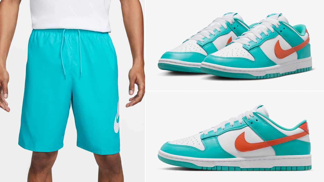 Nike-Dunk-Low-Miami-Dolphins-Matching-Shorts
