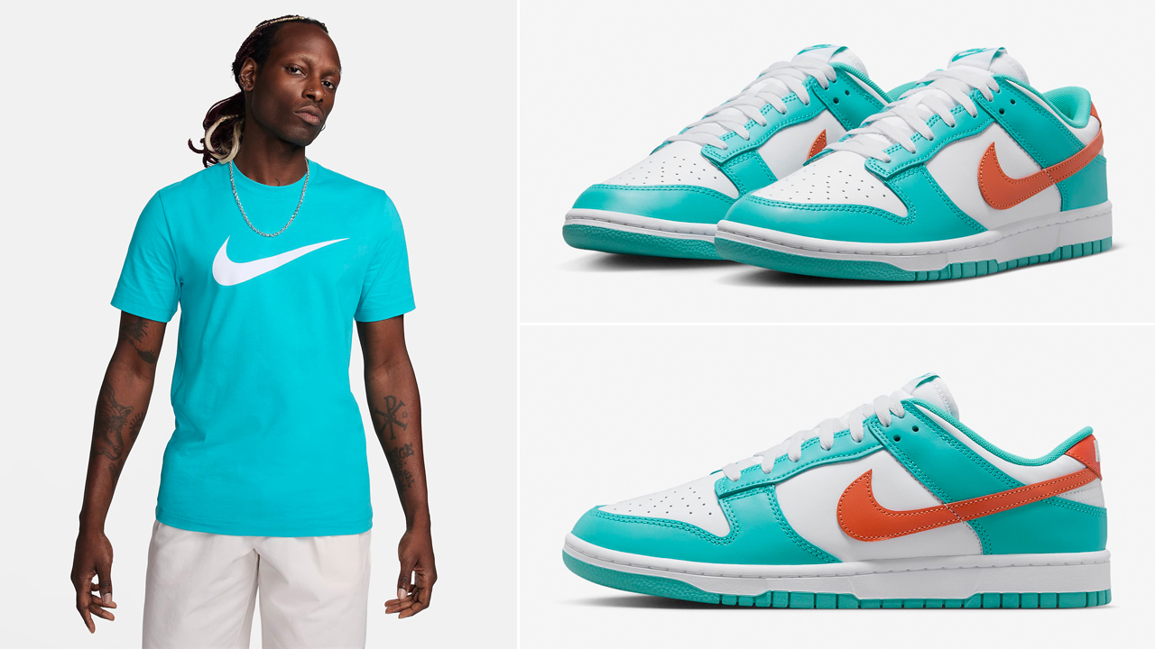 Nike Dunk Low Miami Dolphins Shirt Match