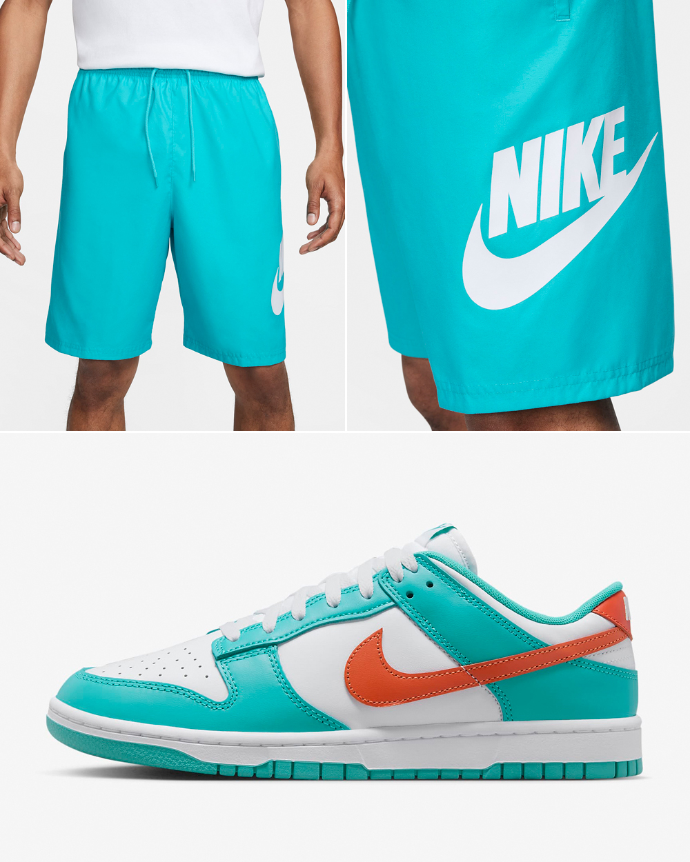 Nike-Dunk-Low-Miami-Dolphins-Shorts-Match