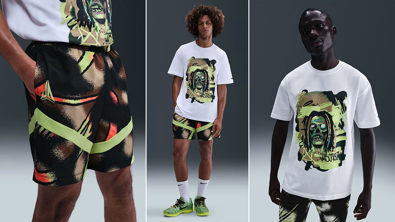 Nike Ja 3 Zombie Shoes Shirt Shorts Outfit