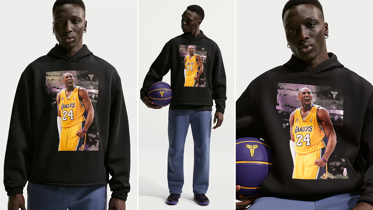 Nike Kobe Graphic Dri Fit Fleece Pullover Hoodie Black