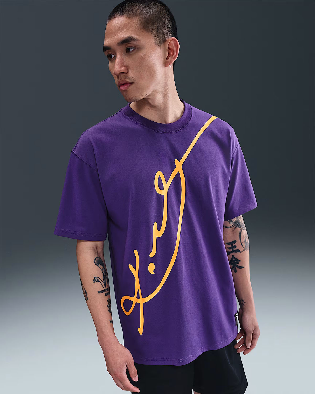 Nike Kobe Signature Mens Dri Fit T Shirt Court Purple Gold 1