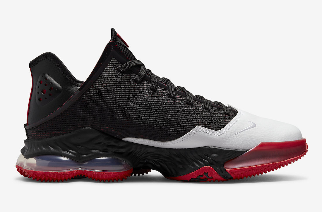 Where to Buy the Nike LeBron 19 Low Bred Black White Red