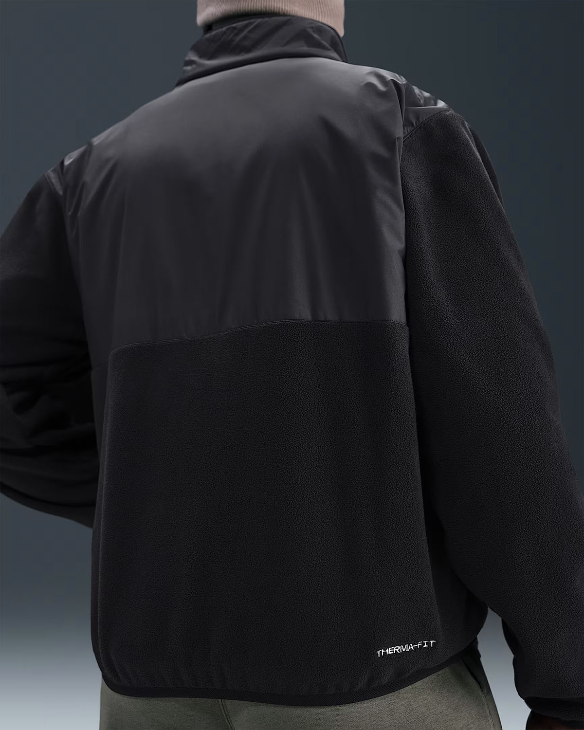 Nike Sportswear Club Mens Winterized Full Zip Jacket Black White 2
