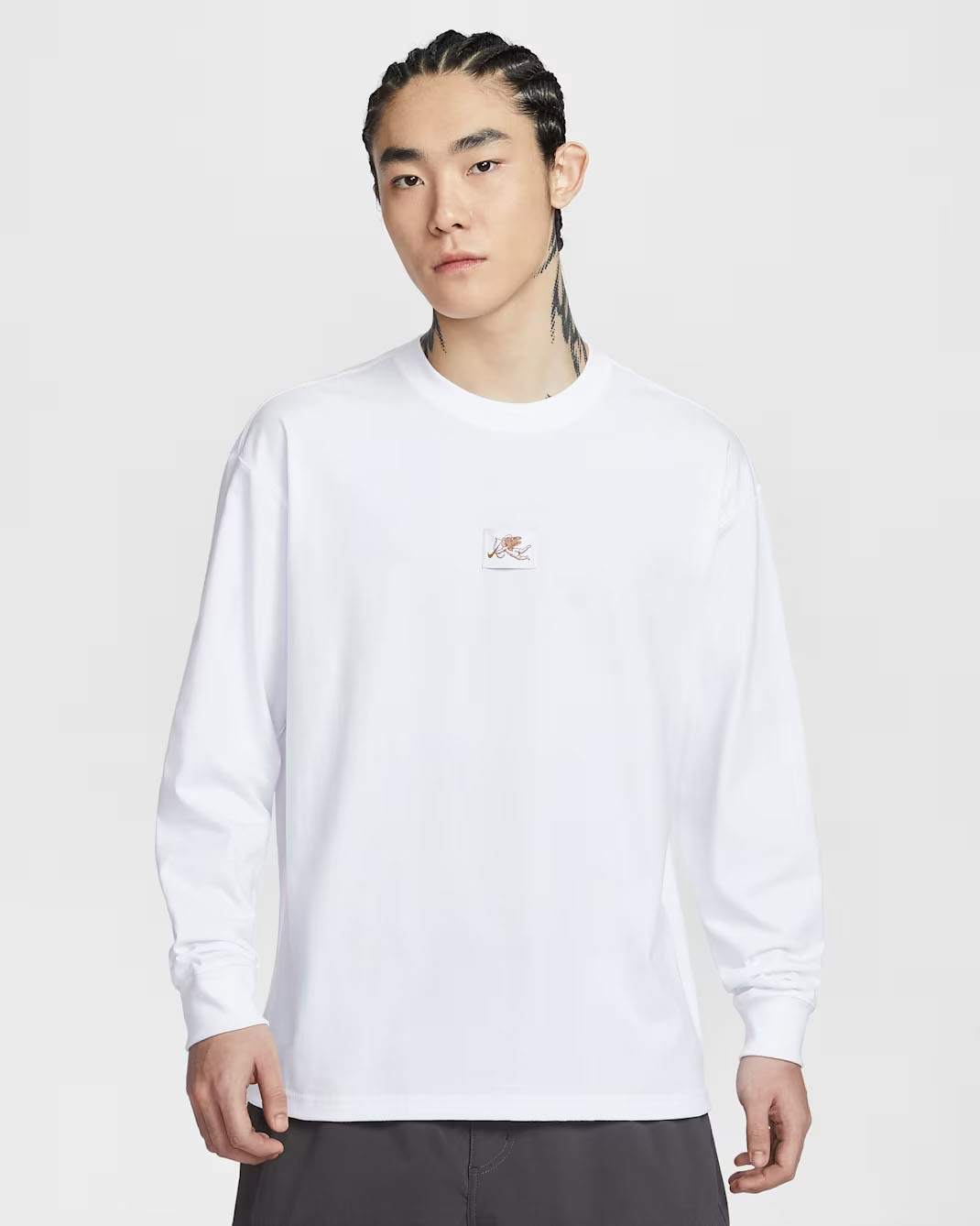 Nike Sportswear Valentines Day 2026 Love is in the Air Mens Long Sleeve T Shirt White 1