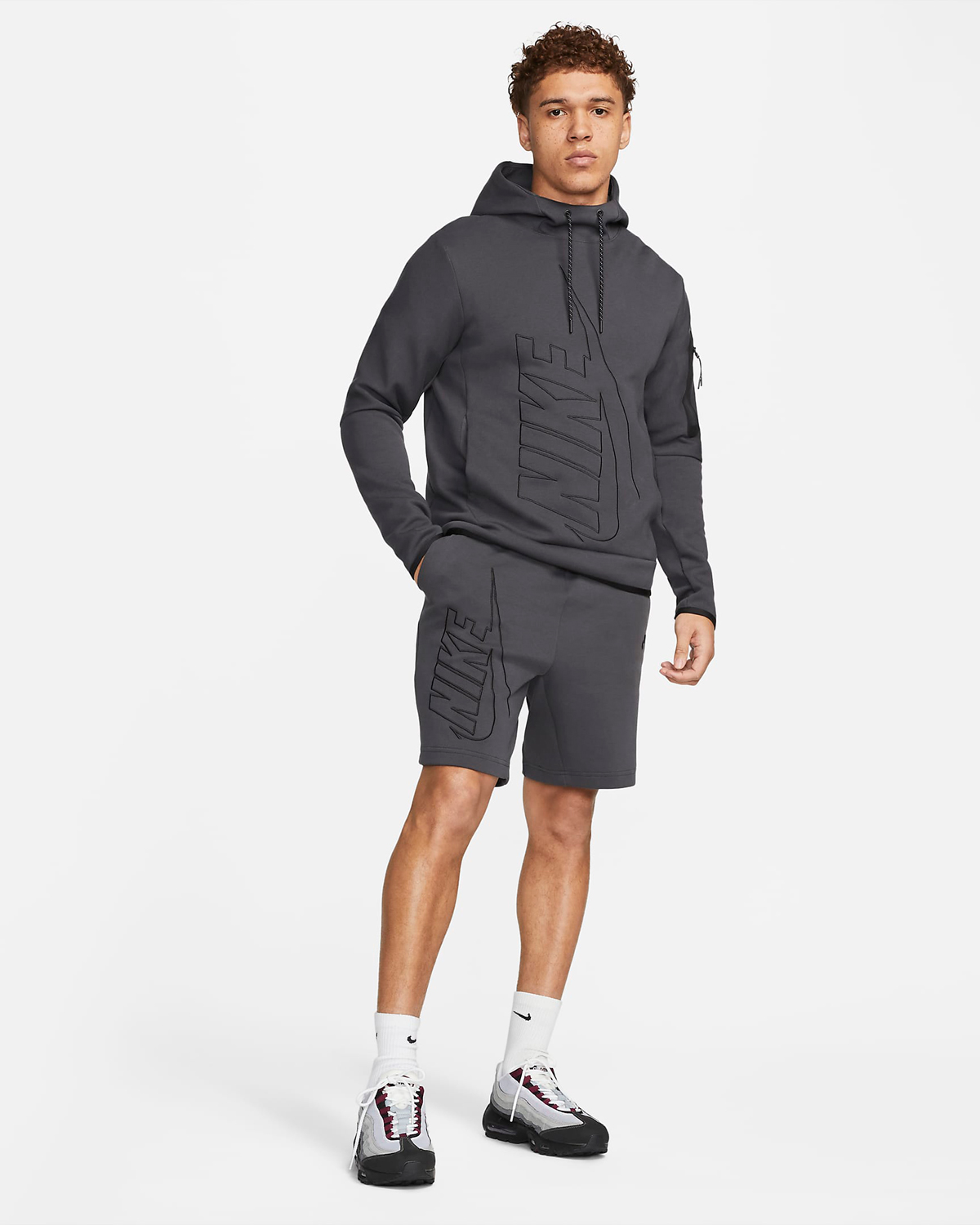 Nike-Tech-Fleece-Anthracite-Graphic-Hoodie-and-Shorts