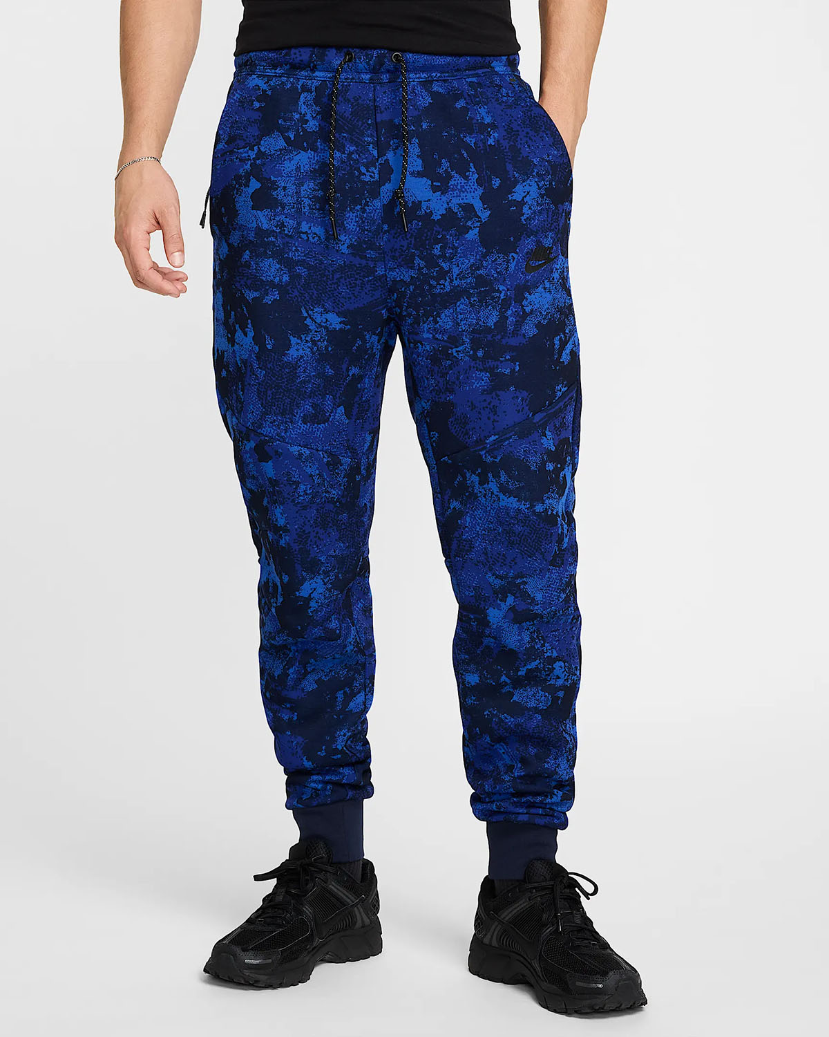 Nike Tech Fleece Camo Jogger Pants Game Royal Deep Royal Blue Black 1