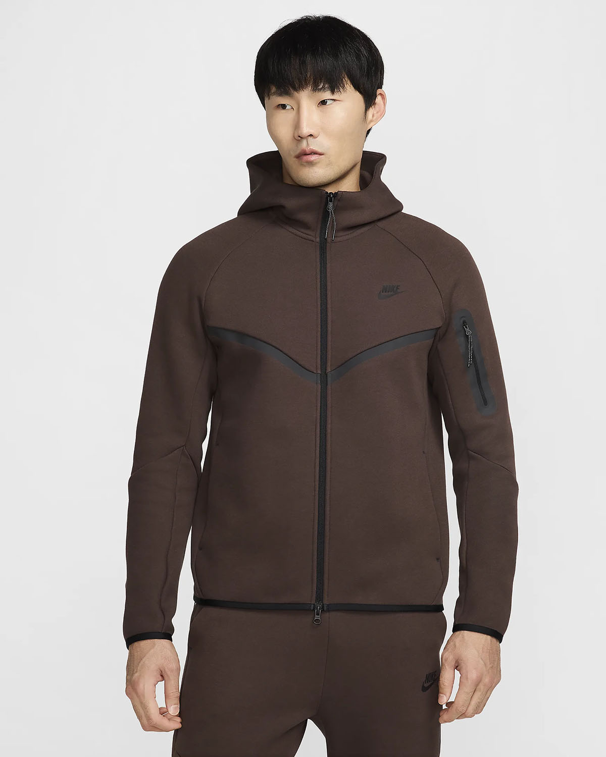 Nike Tech Fleece Full Zip Hoodie Baroque Brown Black