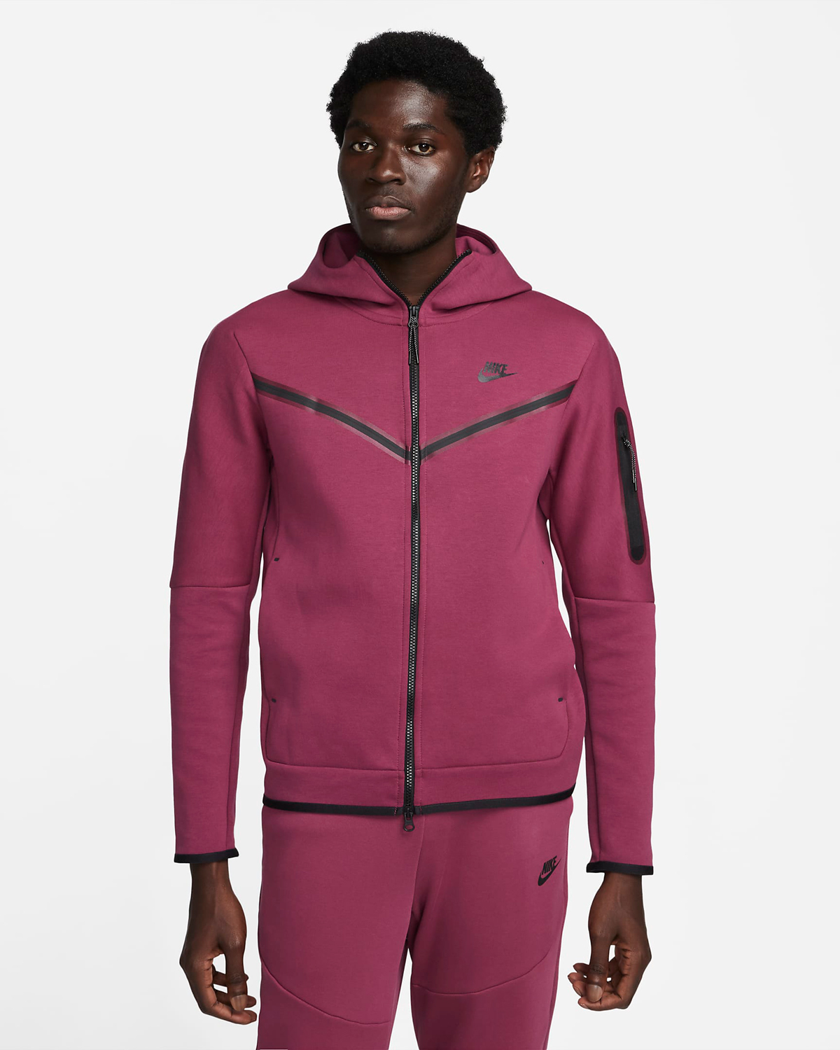 Nike-Tech-Fleece-Full-Zip-Hoodie-Rosewood-Black