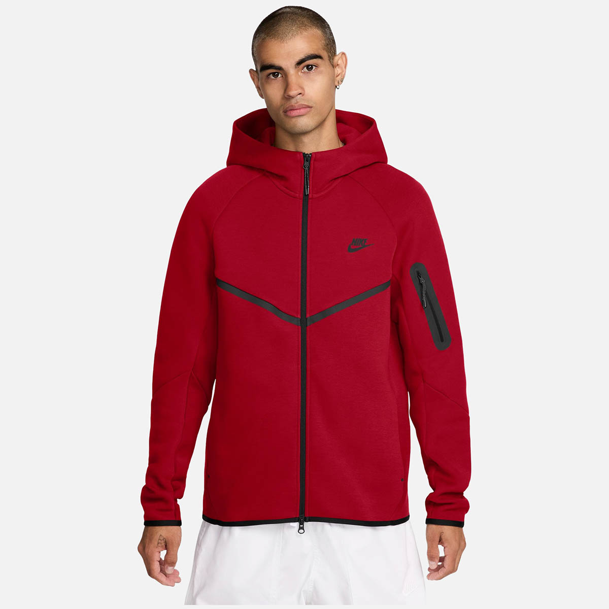 ウォーキング・ランニングウェア Tech Fleece Full ZIP Hoodie Jogger Pants Nike Tech Fleece Full Zip Hoodie and Joggers Gym Red Black